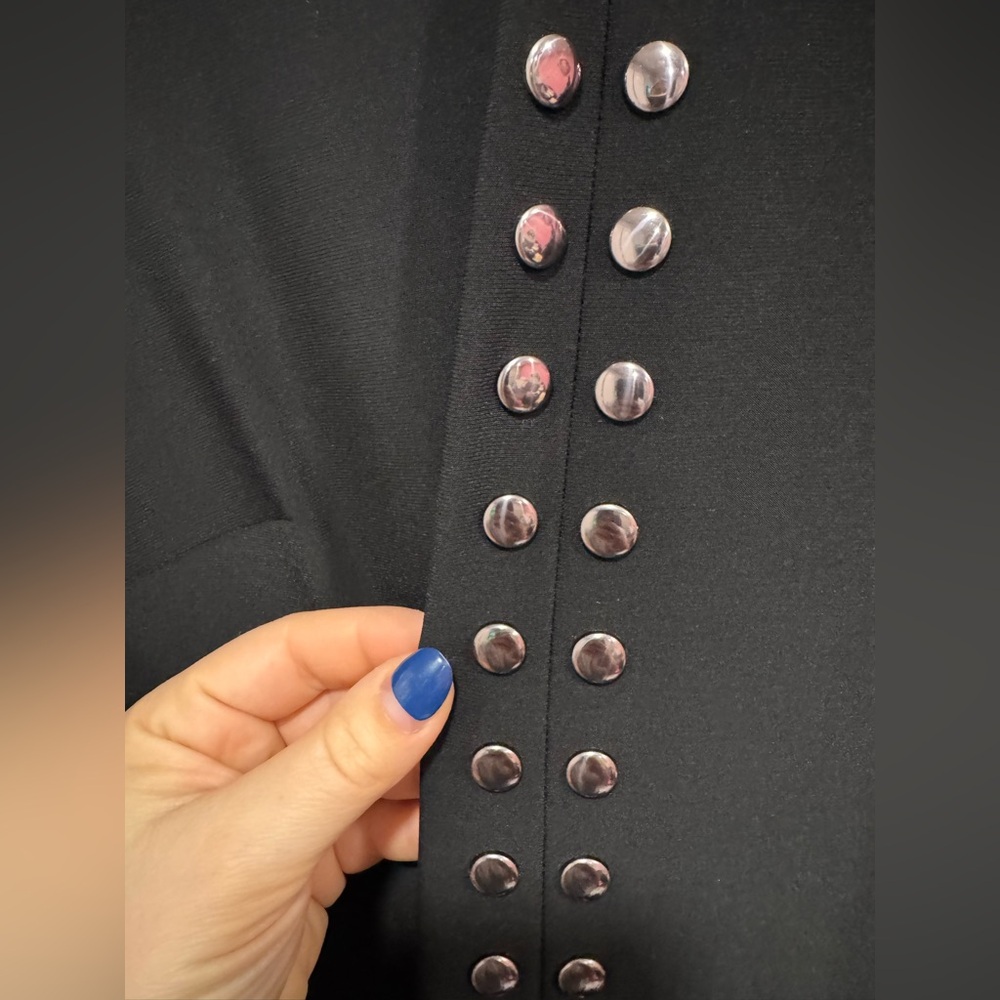 Joseph Ribkoff Black Silver Studded Dress Size 4 - Picture 6 of 7